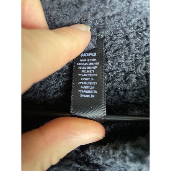 Skims Cozy Knit Hoodie Women's Small Medium Black Kangaroo Pocket Marshmallow - Picture 6 of 10